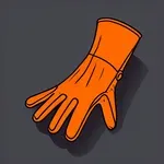 dark orange gloves image